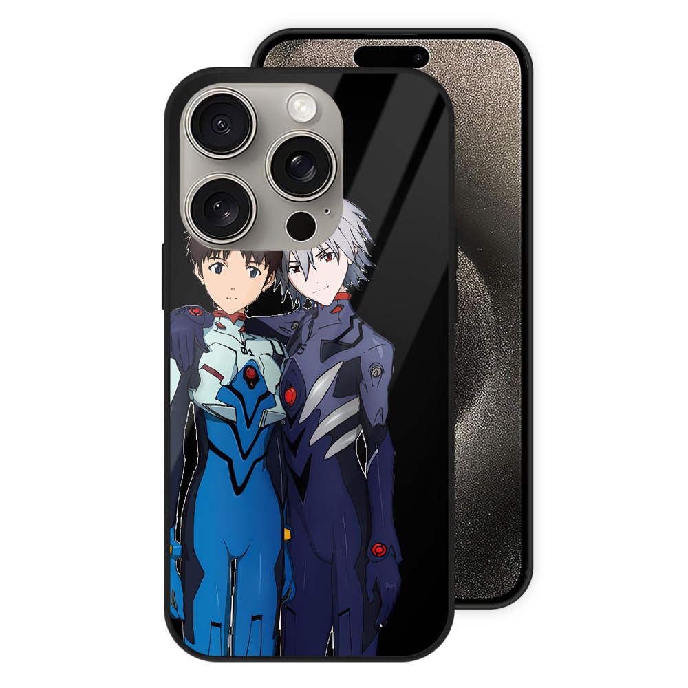 （画像用） EVA 新世紀エヴァンゲリオン 【iPhone15Pro対応】スマホケース 耐衝撃＆黄変防止 背面ガラス