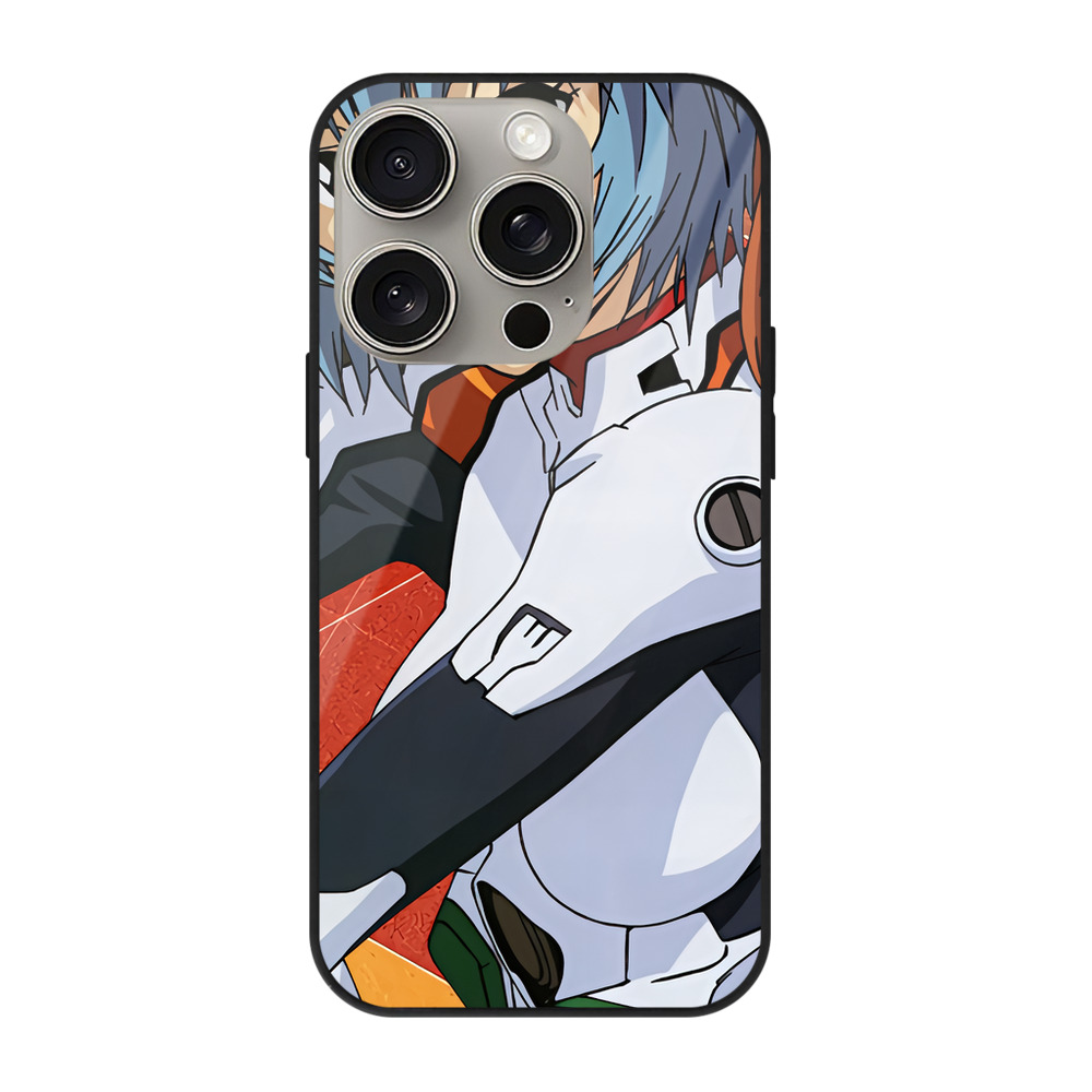 （画像用） EVA 新世紀エヴァンゲリオン 【iPhone15Pro対応】スマホケース 耐衝撃＆黄変防止 背面ガラス