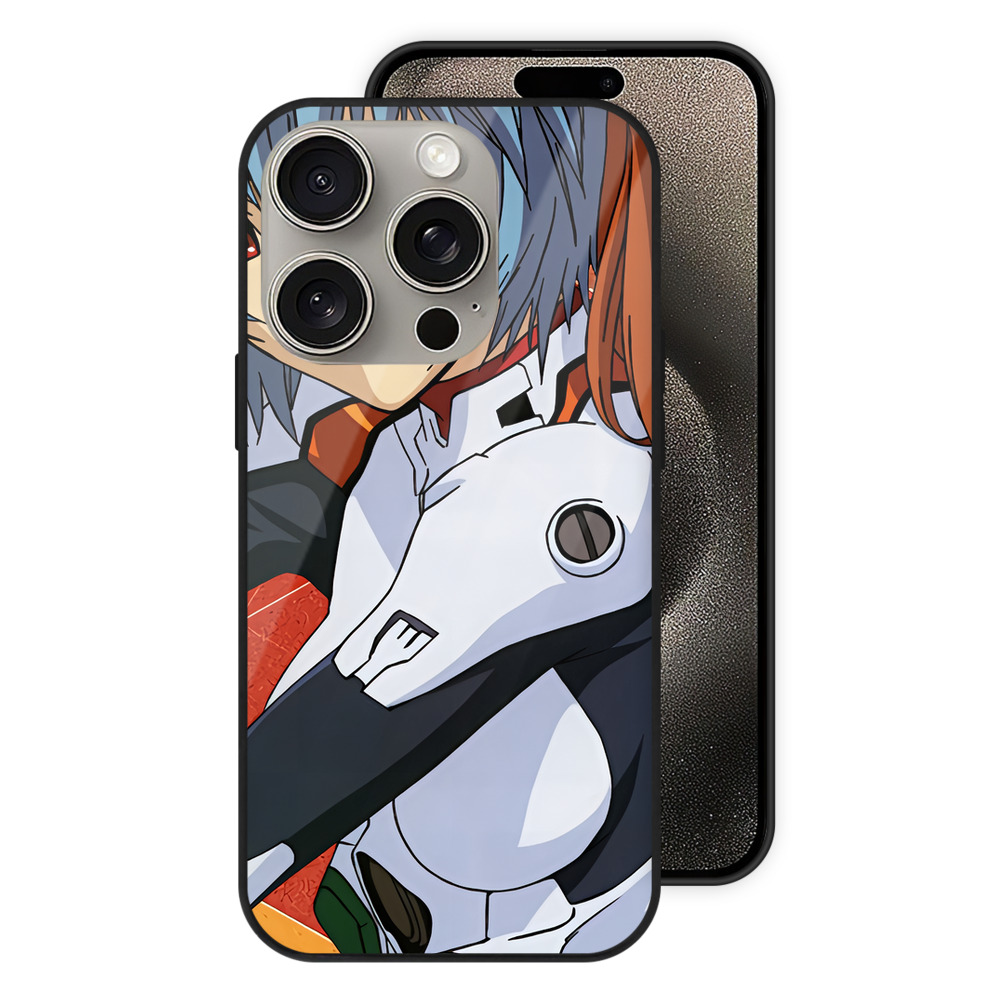 （画像用） EVA 新世紀エヴァンゲリオン 【iPhone15Pro対応】スマホケース 耐衝撃＆黄変防止 背面ガラス