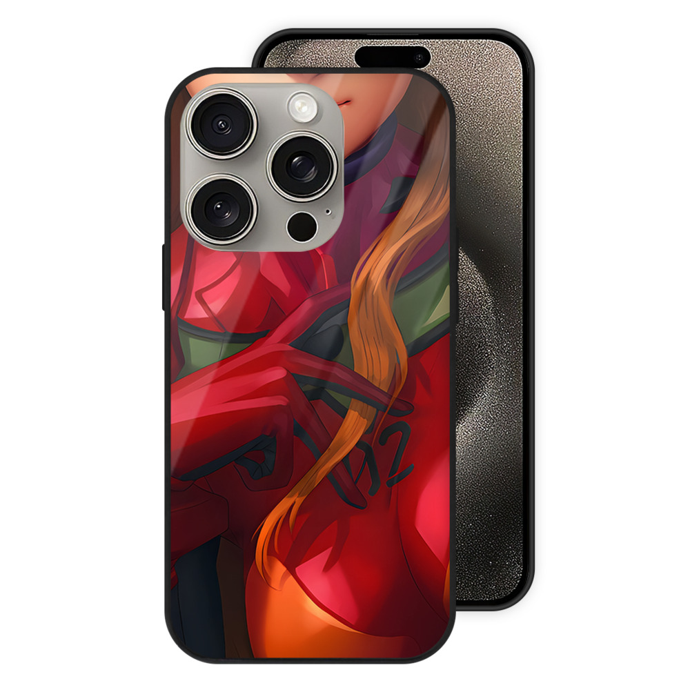 （画像用） EVA 新世紀エヴァンゲリオン 【iPhone15Pro対応】スマホケース 耐衝撃＆黄変防止 背面ガラス