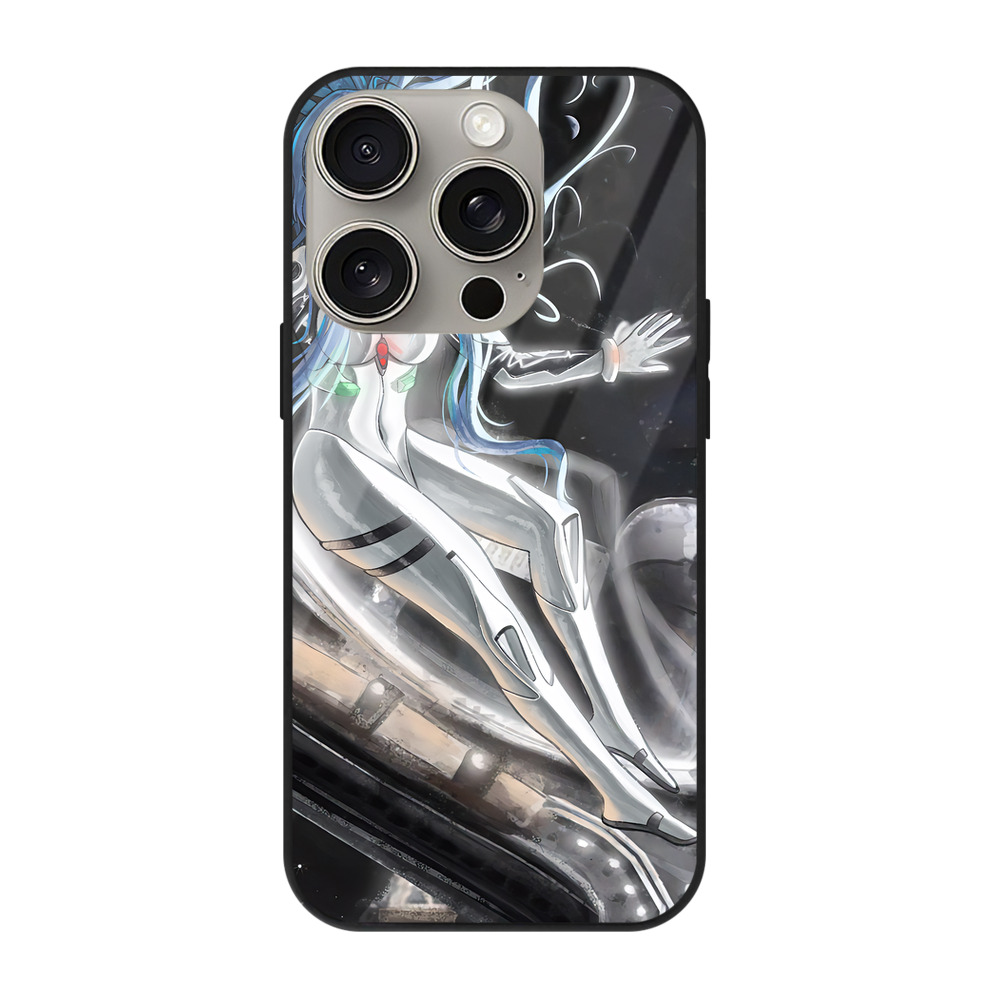 （画像用） EVA 新世紀エヴァンゲリオン 【iPhone15Pro対応】スマホケース 耐衝撃＆黄変防止 背面ガラス