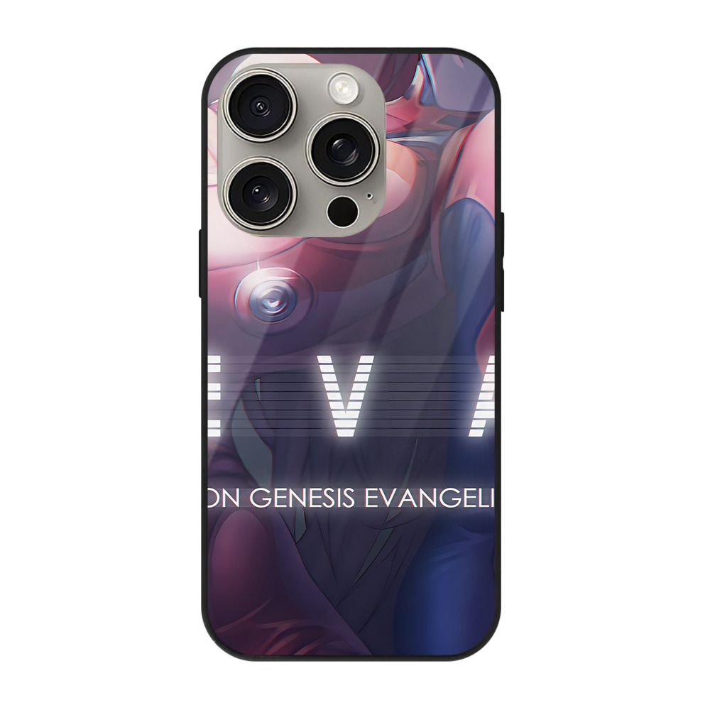 （画像用） EVA 新世紀エヴァンゲリオン 【iPhone15Pro対応】スマホケース 耐衝撃＆黄変防止 背面ガラス