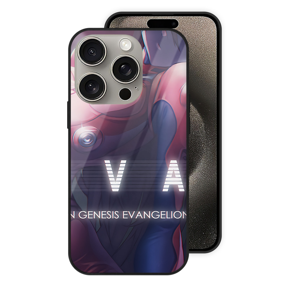 （画像用） EVA 新世紀エヴァンゲリオン 【iPhone15Pro対応】スマホケース 耐衝撃＆黄変防止 背面ガラス