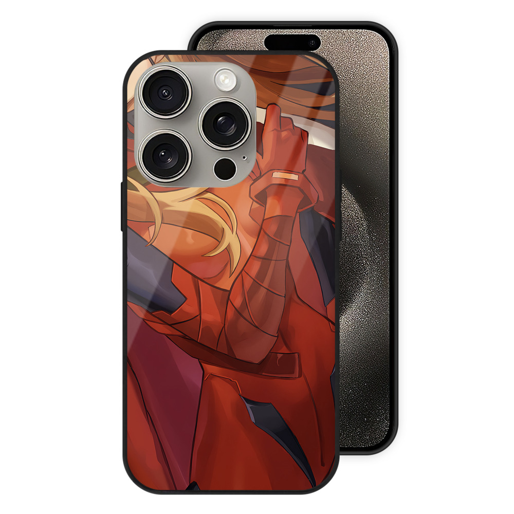 （画像用） EVA 新世紀エヴァンゲリオン 【iPhone15Pro対応】スマホケース 耐衝撃＆黄変防止 背面ガラス