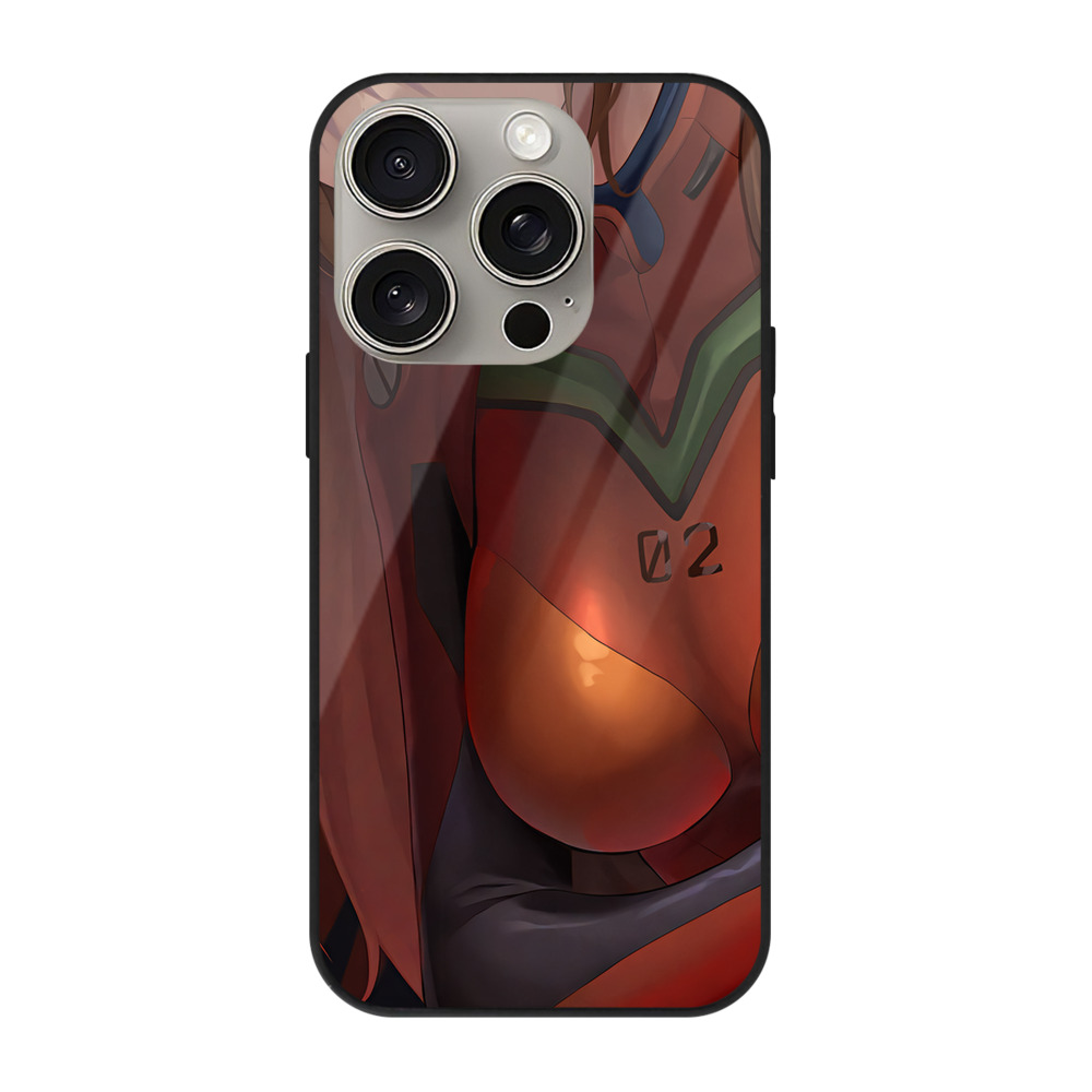 （画像用） EVA 新世紀エヴァンゲリオン 【iPhone15Pro対応】スマホケース 耐衝撃＆黄変防止 背面ガラス