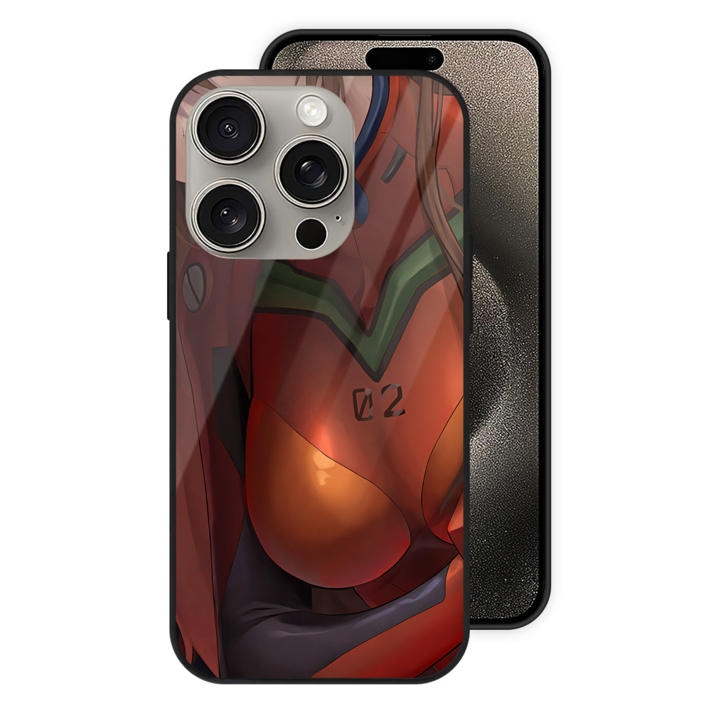 （画像用） EVA 新世紀エヴァンゲリオン 【iPhone15Pro対応】スマホケース 耐衝撃＆黄変防止 背面ガラス