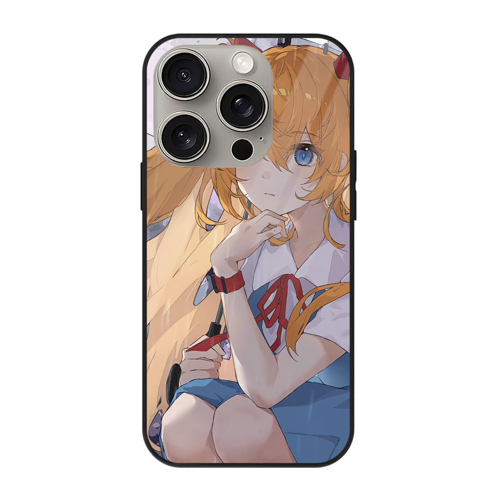 （画像用） EVA 新世紀エヴァンゲリオン 【iPhone15Pro対応】スマホケース 耐衝撃＆黄変防止 背面ガラス