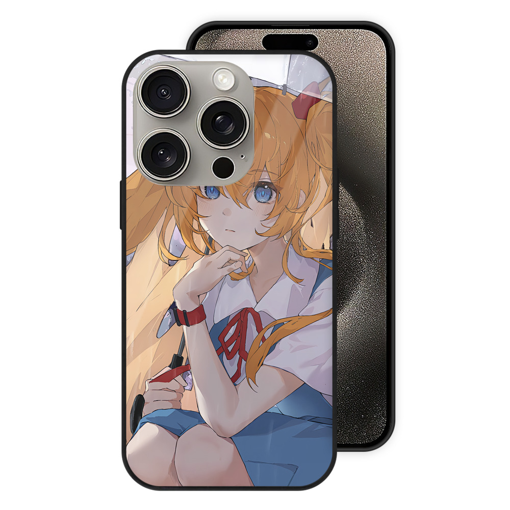 （画像用） EVA 新世紀エヴァンゲリオン 【iPhone15Pro対応】スマホケース 耐衝撃＆黄変防止 背面ガラス