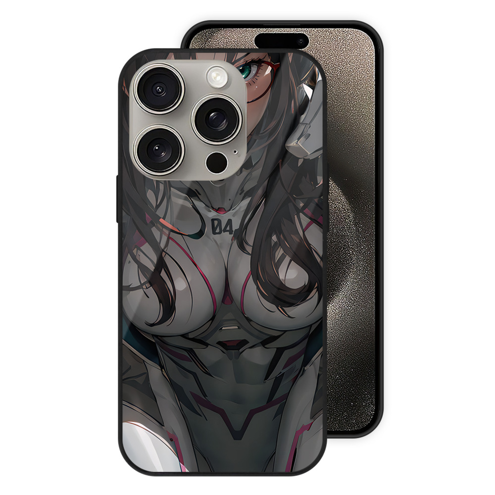 （画像用） EVA 新世紀エヴァンゲリオン 【iPhone15Pro対応】スマホケース 耐衝撃＆黄変防止 背面ガラス