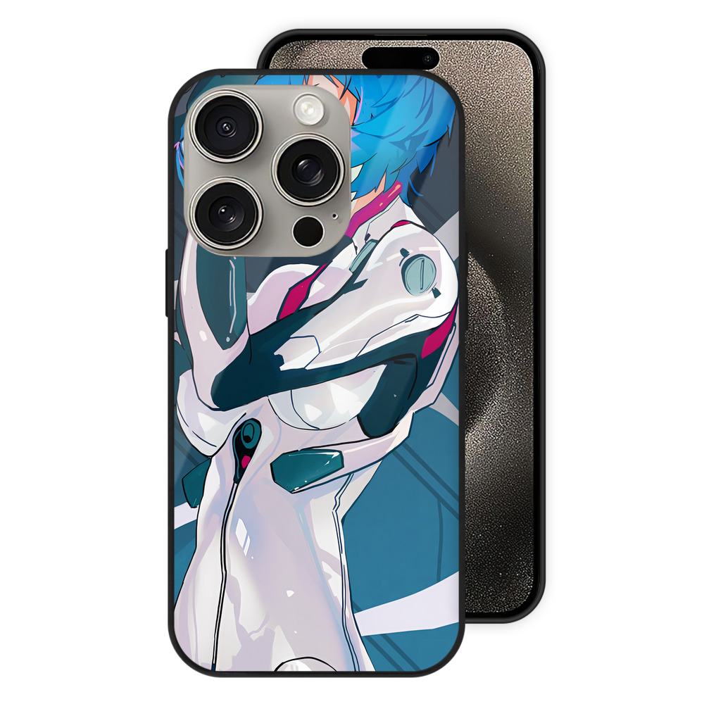 （画像用） EVA 新世紀エヴァンゲリオン 【iPhone15Pro対応】スマホケース 耐衝撃＆黄変防止 背面ガラス