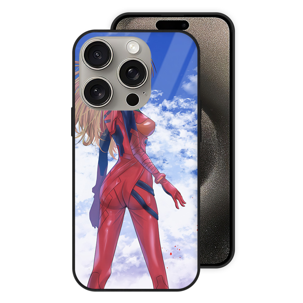 （画像用） EVA 新世紀エヴァンゲリオン 【iPhone15Pro対応】スマホケース 耐衝撃＆黄変防止 背面ガラス