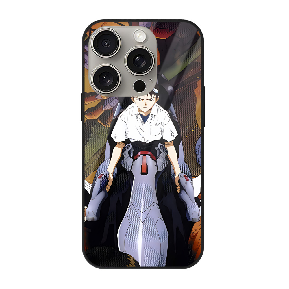 （画像用） EVA 新世紀エヴァンゲリオン 【iPhone15Pro対応】スマホケース 耐衝撃＆黄変防止 背面ガラス