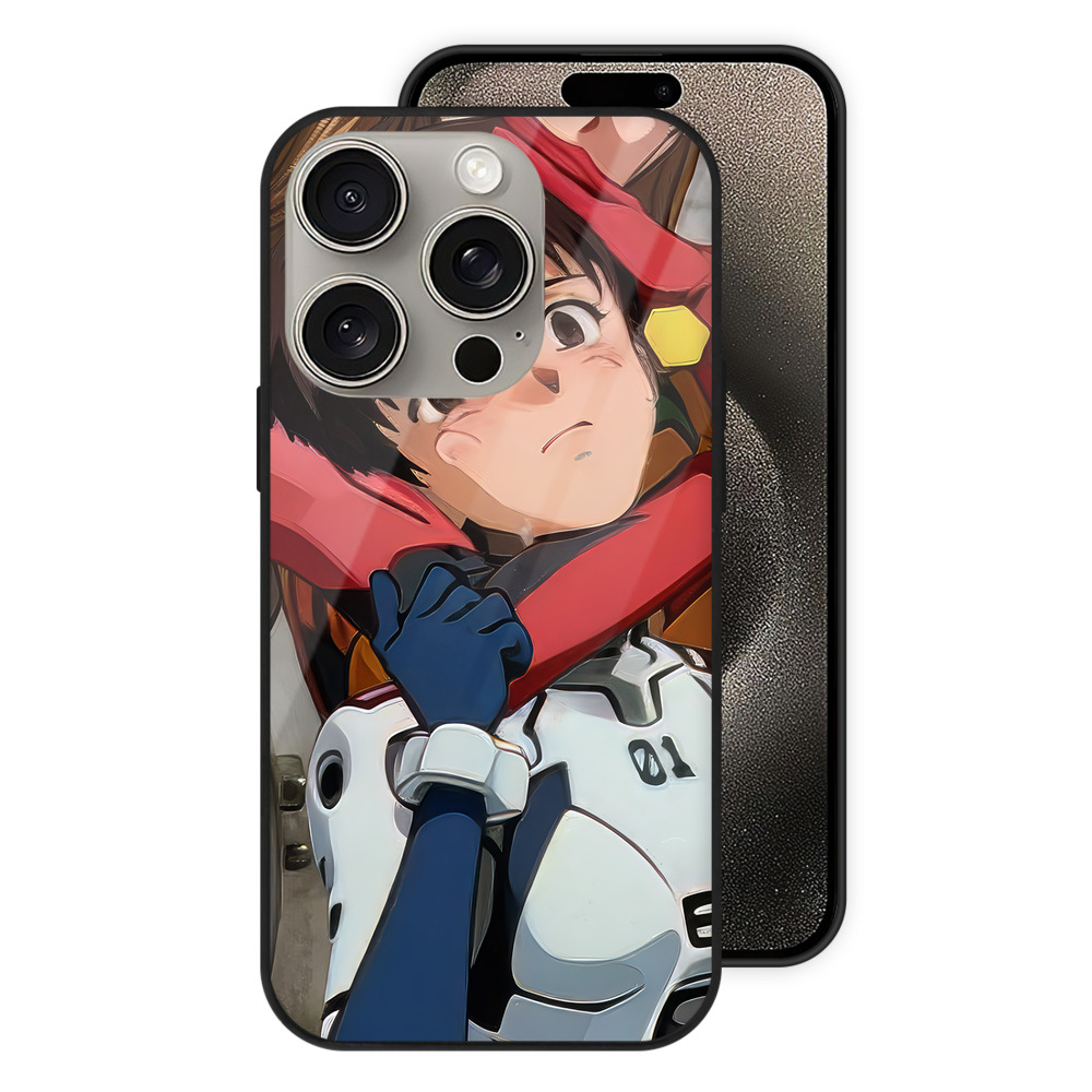 （画像用） EVA 新世紀エヴァンゲリオン 【iPhone15Pro対応】スマホケース 耐衝撃＆黄変防止 背面ガラス