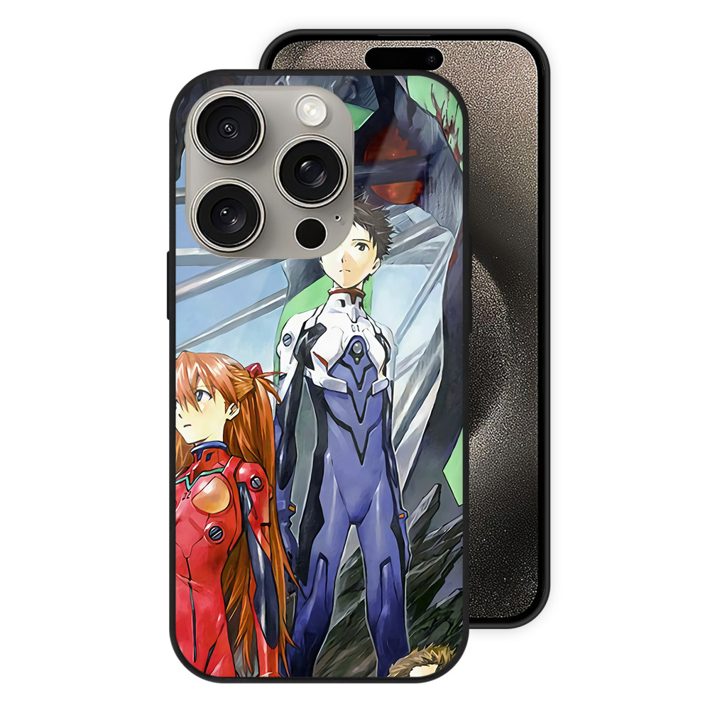 （画像用） EVA 新世紀エヴァンゲリオン 【iPhone15Pro対応】スマホケース 耐衝撃＆黄変防止 背面ガラス