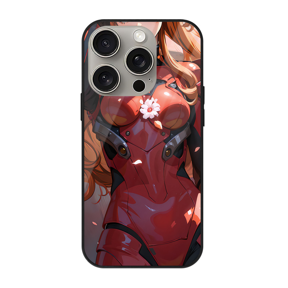 （画像用） EVA 新世紀エヴァンゲリオン 【iPhone15Pro対応】スマホケース 耐衝撃＆黄変防止 背面ガラス