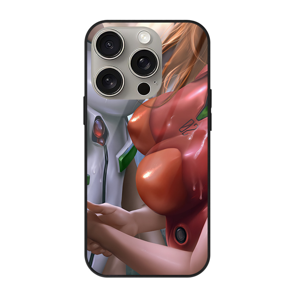 （画像用） EVA 新世紀エヴァンゲリオン 【iPhone15Pro対応】スマホケース 耐衝撃＆黄変防止 背面ガラス
