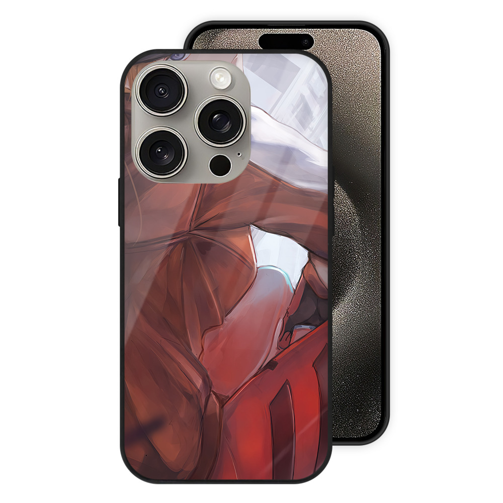 （画像用） EVA 新世紀エヴァンゲリオン 【iPhone15Pro対応】スマホケース 耐衝撃＆黄変防止 背面ガラス