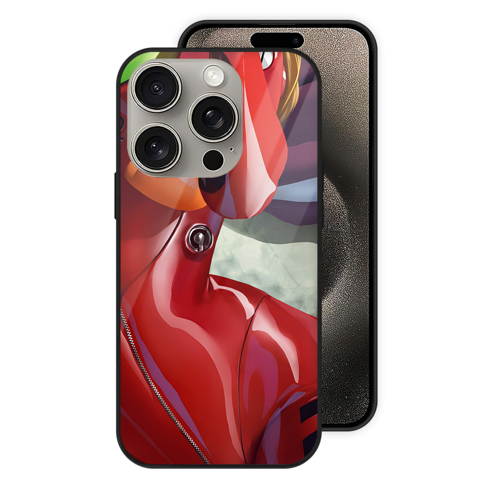 （画像用） EVA 新世紀エヴァンゲリオン 【iPhone15Pro対応】スマホケース 耐衝撃＆黄変防止 背面ガラス