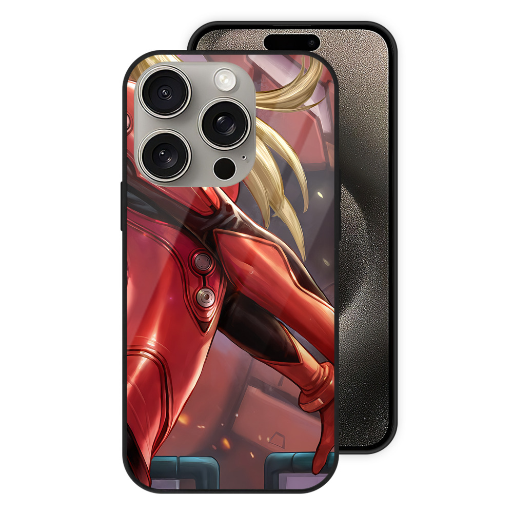 （画像用） EVA 新世紀エヴァンゲリオン 【iPhone15Pro対応】スマホケース 耐衝撃＆黄変防止 背面ガラス