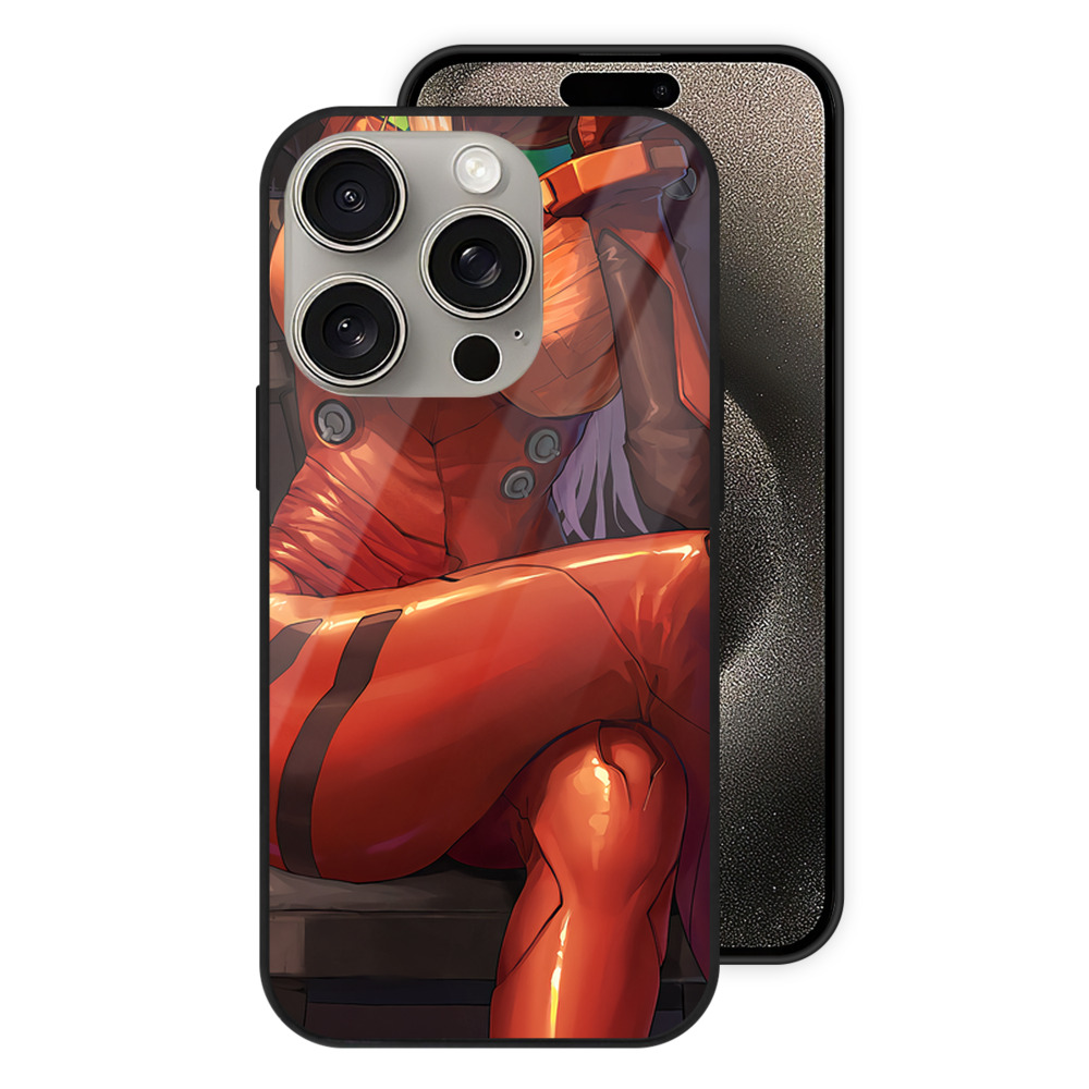 （画像用） EVA 新世紀エヴァンゲリオン 【iPhone15Pro対応】スマホケース 耐衝撃＆黄変防止 背面ガラス