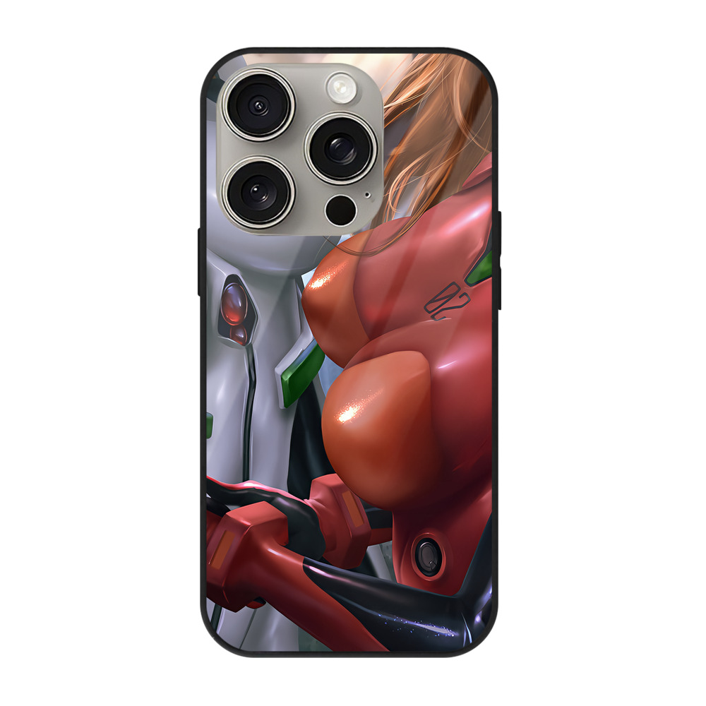 （画像用） EVA 新世紀エヴァンゲリオン 【iPhone15Pro対応】スマホケース 耐衝撃＆黄変防止 背面ガラス