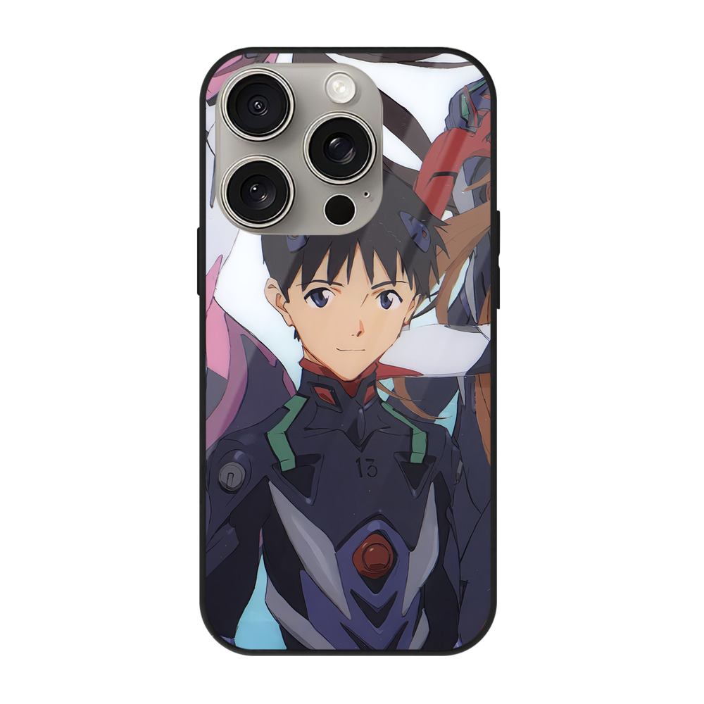 （画像用） EVA 新世紀エヴァンゲリオン 【iPhone15Pro対応】スマホケース 耐衝撃＆黄変防止 背面ガラス