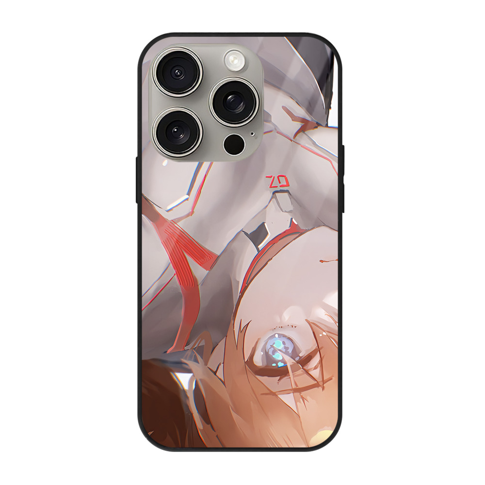 （画像用） EVA 新世紀エヴァンゲリオン 【iPhone15Pro対応】スマホケース 耐衝撃＆黄変防止 背面ガラス