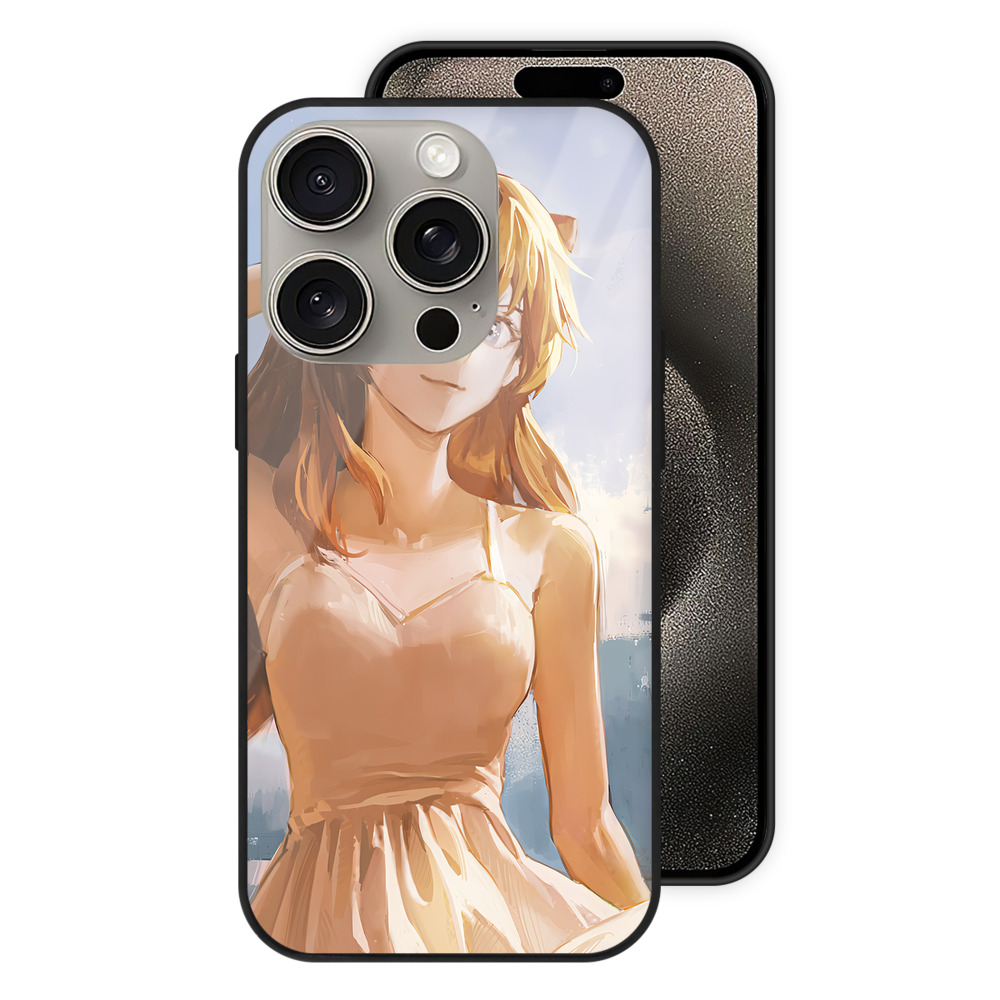 （画像用） EVA 新世紀エヴァンゲリオン 【iPhone15Pro対応】スマホケース 耐衝撃＆黄変防止 背面ガラス