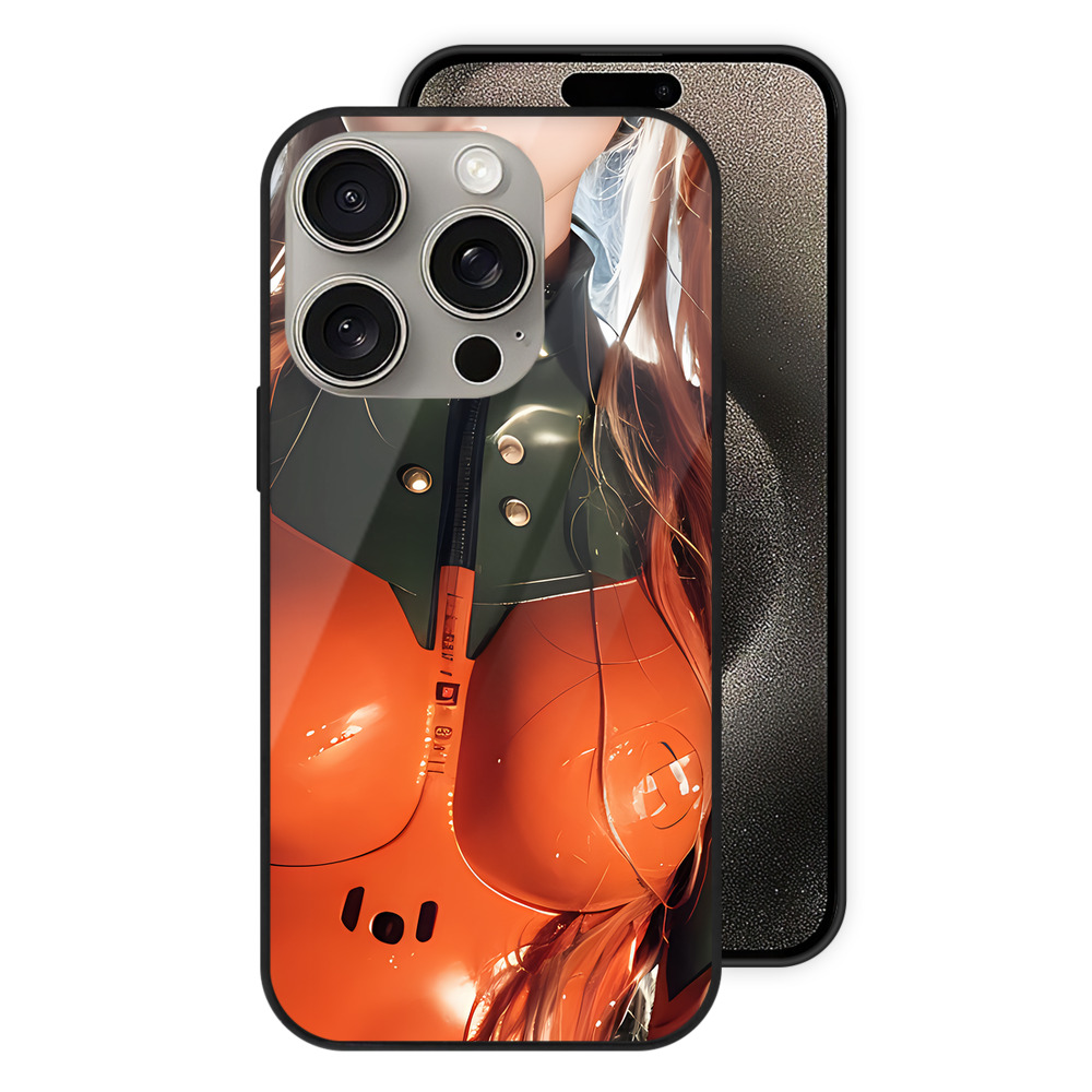 （画像用） EVA 新世紀エヴァンゲリオン 【iPhone15Pro対応】スマホケース 耐衝撃＆黄変防止 背面ガラス