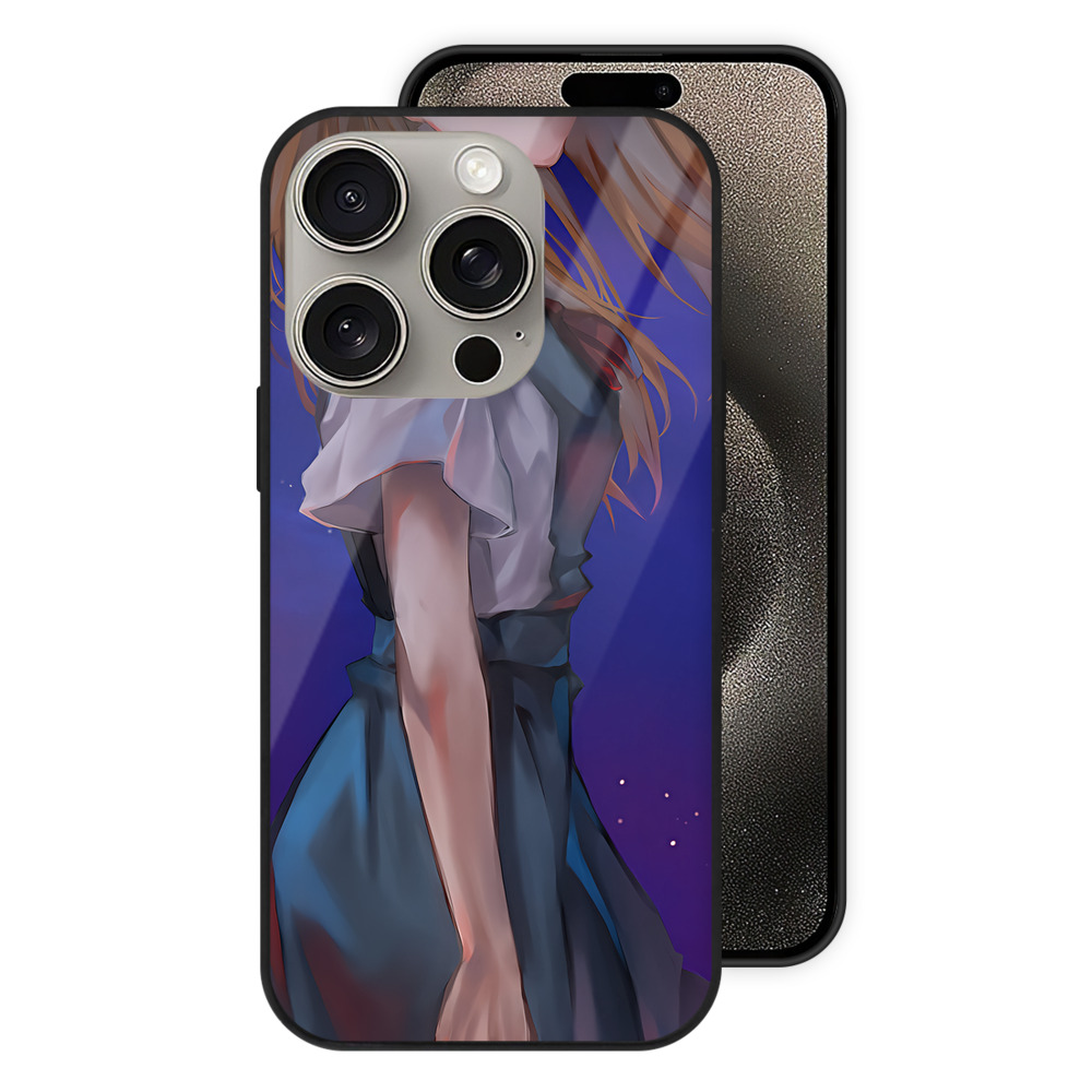 （画像用） EVA 新世紀エヴァンゲリオン 【iPhone15Pro対応】スマホケース 耐衝撃＆黄変防止 背面ガラス