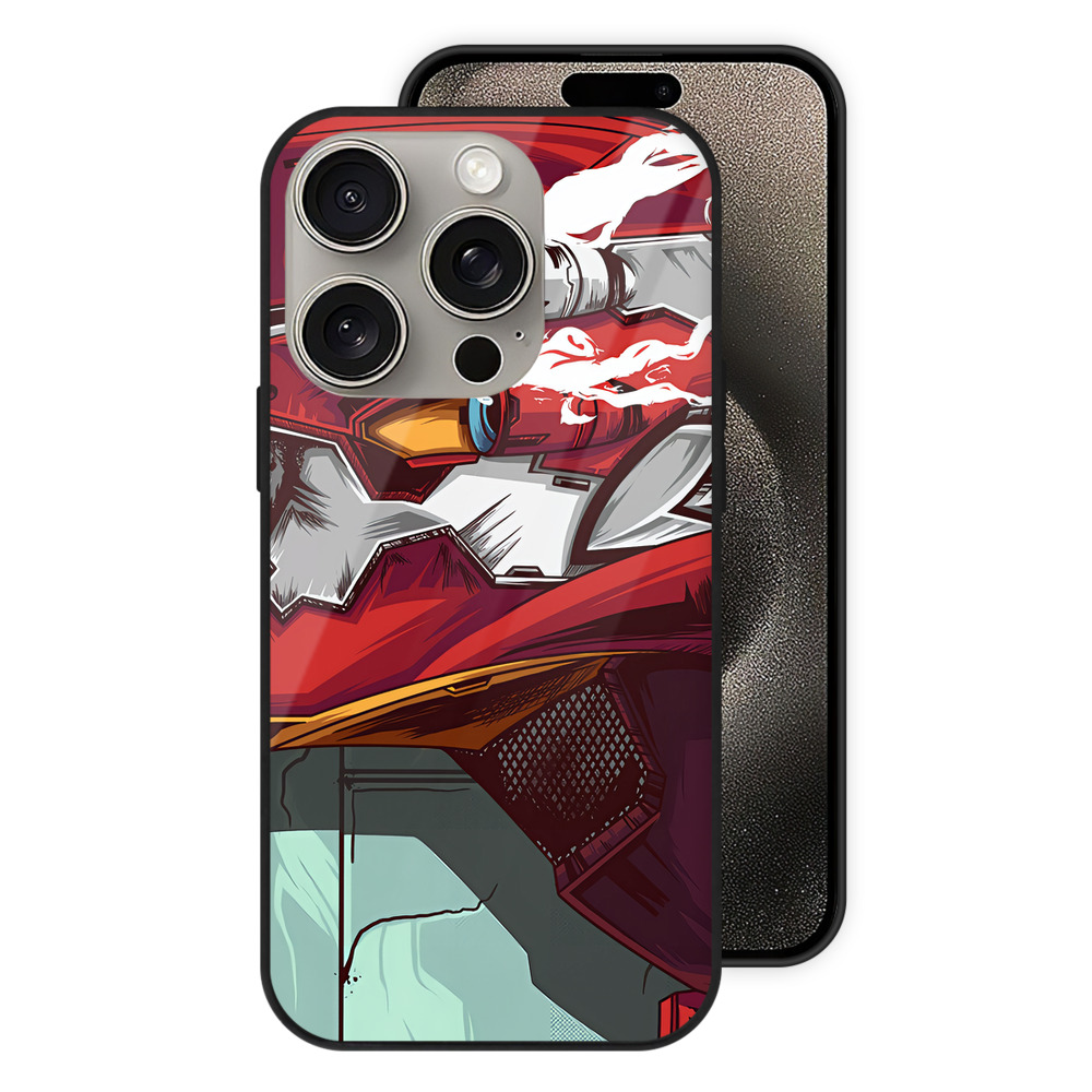 （画像用） EVA 新世紀エヴァンゲリオン 【iPhone15Pro対応】スマホケース 耐衝撃＆黄変防止 背面ガラス