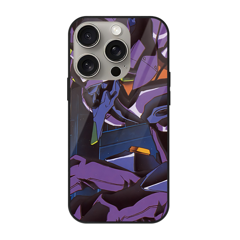（画像用） EVA 新世紀エヴァンゲリオン 【iPhone15Pro対応】スマホケース 耐衝撃＆黄変防止 背面ガラス