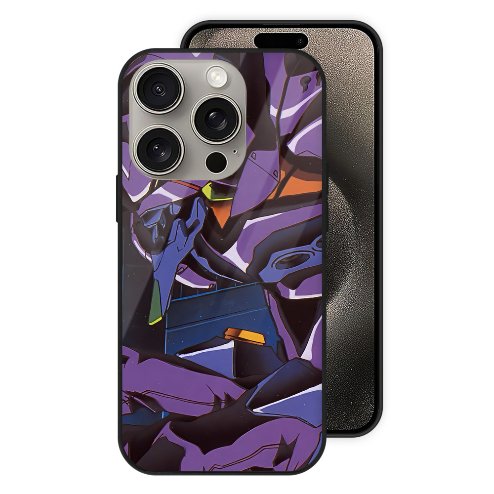 （画像用） EVA 新世紀エヴァンゲリオン 【iPhone15Pro対応】スマホケース 耐衝撃＆黄変防止 背面ガラス