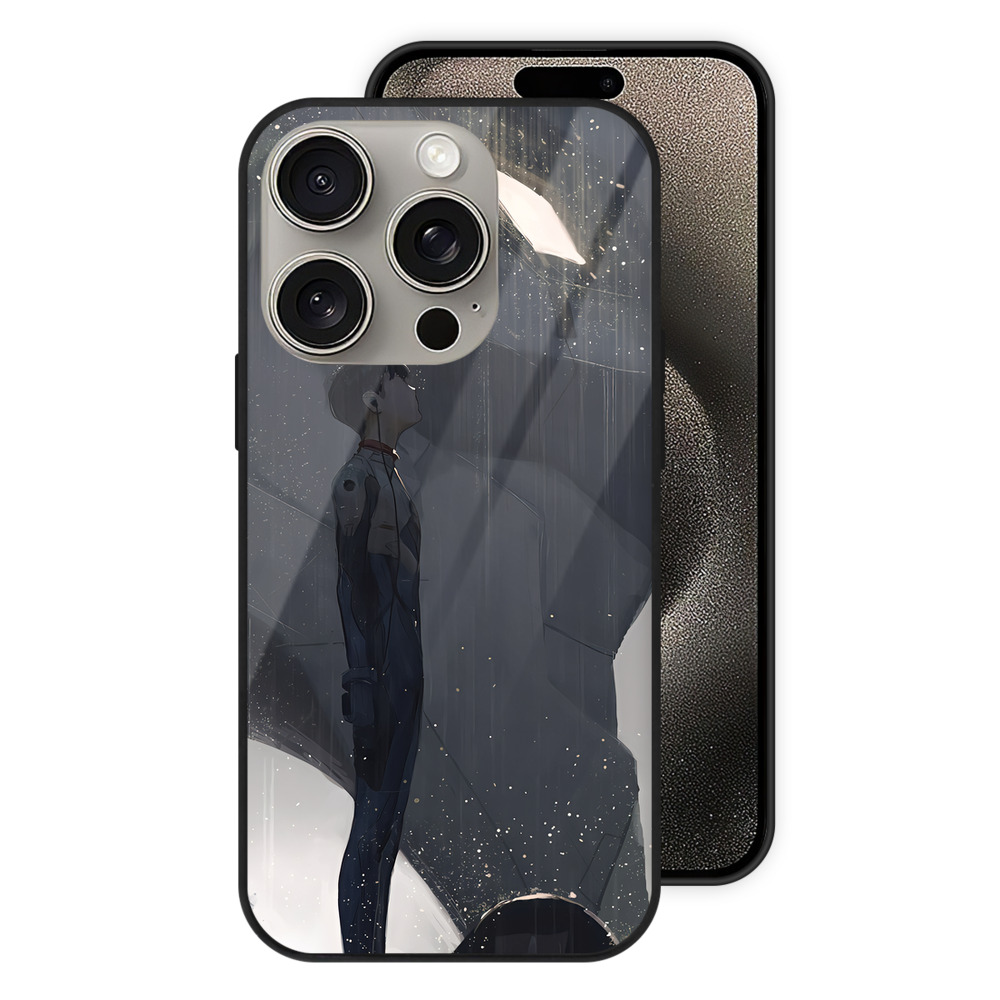 （画像用） EVA 新世紀エヴァンゲリオン 【iPhone15Pro対応】スマホケース 耐衝撃＆黄変防止 背面ガラス