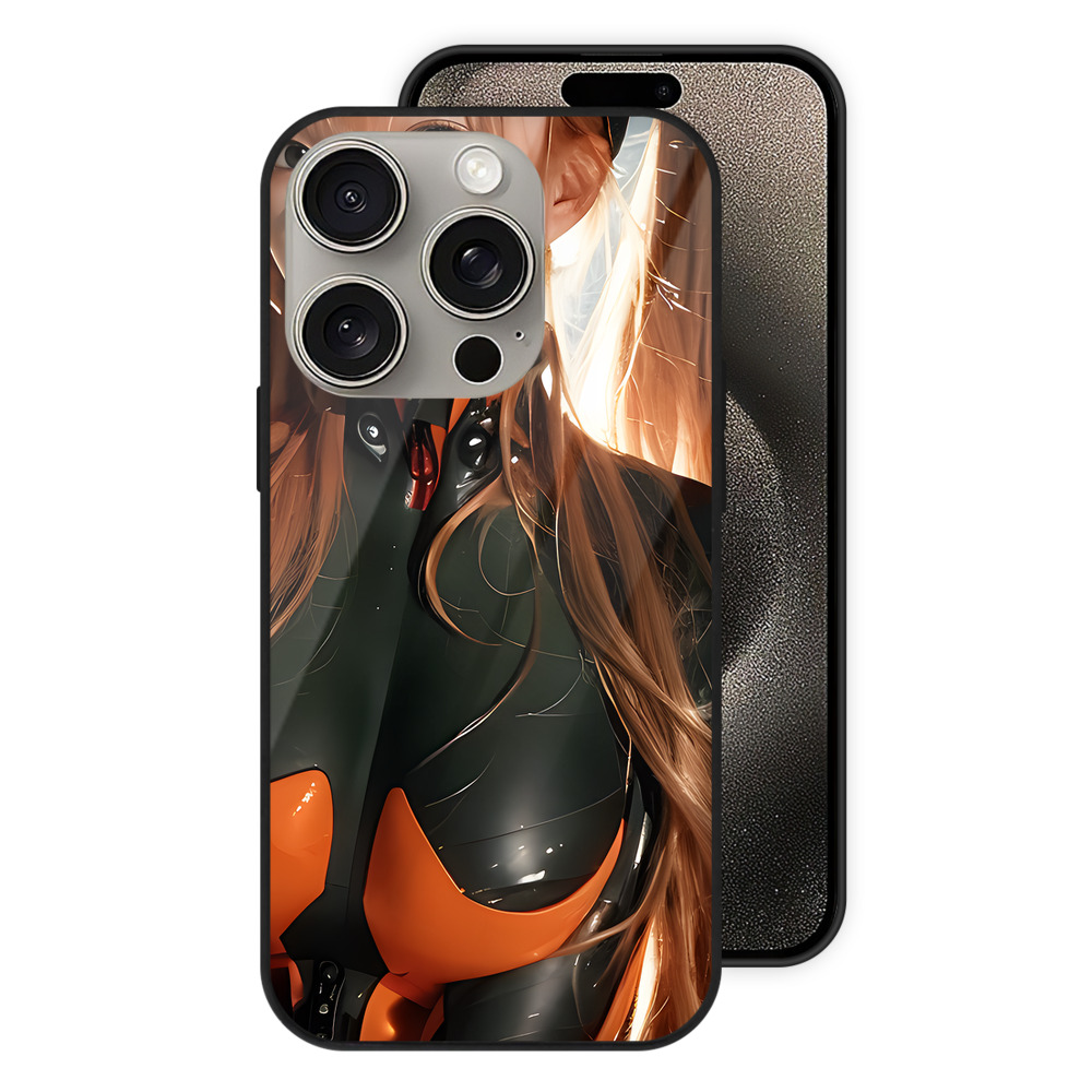 （画像用） EVA 新世紀エヴァンゲリオン 【iPhone15Pro対応】スマホケース 耐衝撃＆黄変防止 背面ガラス