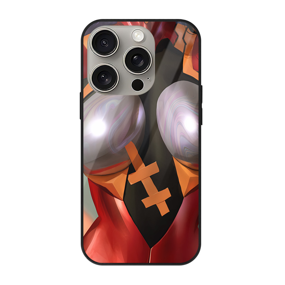 （画像用） EVA 新世紀エヴァンゲリオン 【iPhone15Pro対応】スマホケース 耐衝撃＆黄変防止 背面ガラス