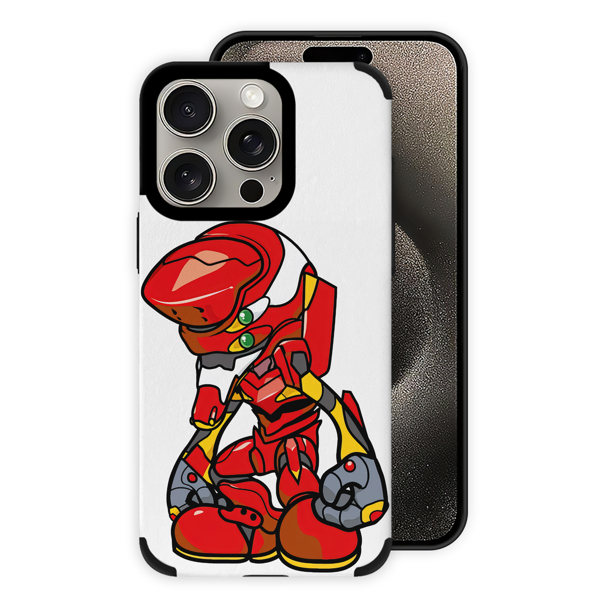 （画像用） EVA 新世紀エヴァンゲリオン 【iPhone15ProMax対応】 PUレザー スマホケース 耐衝撃＆黄変防止