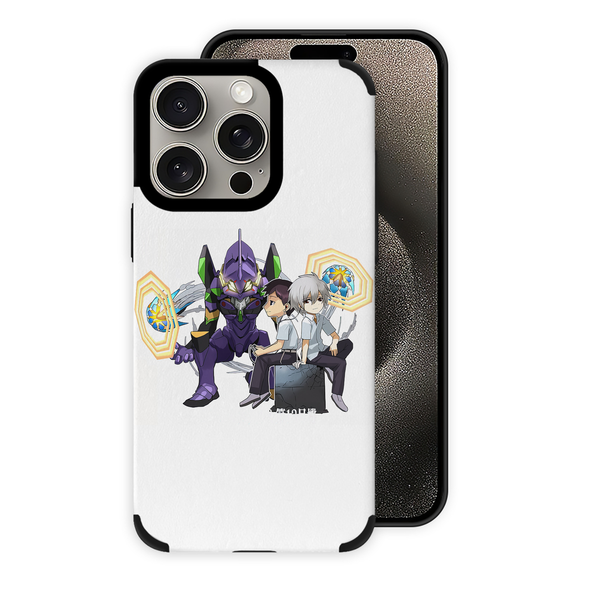 （画像用） EVA 新世紀エヴァンゲリオン 【iPhone15ProMax対応】 PUレザー スマホケース 耐衝撃＆黄変防止