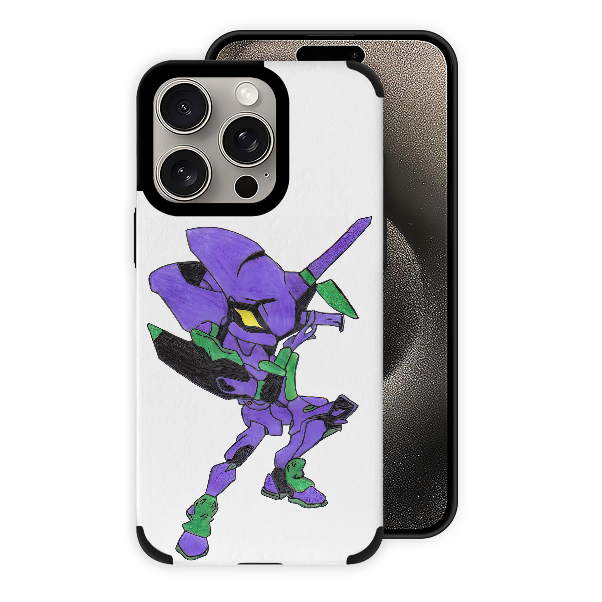 （画像用） EVA 新世紀エヴァンゲリオン 【iPhone15ProMax対応】 PUレザー スマホケース 耐衝撃＆黄変防止