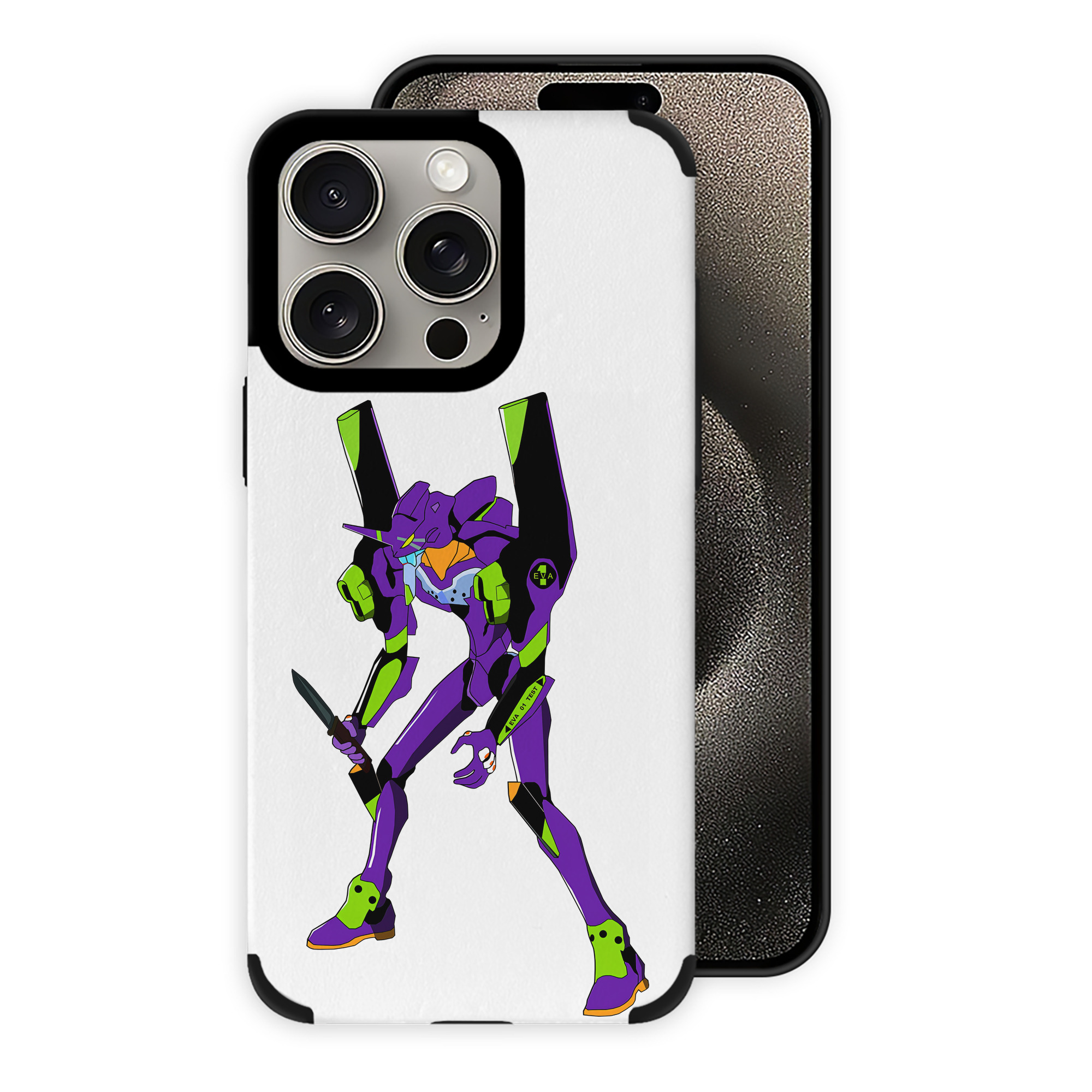（画像用） EVA 新世紀エヴァンゲリオン 【iPhone15ProMax対応】 PUレザー スマホケース 耐衝撃＆黄変防止