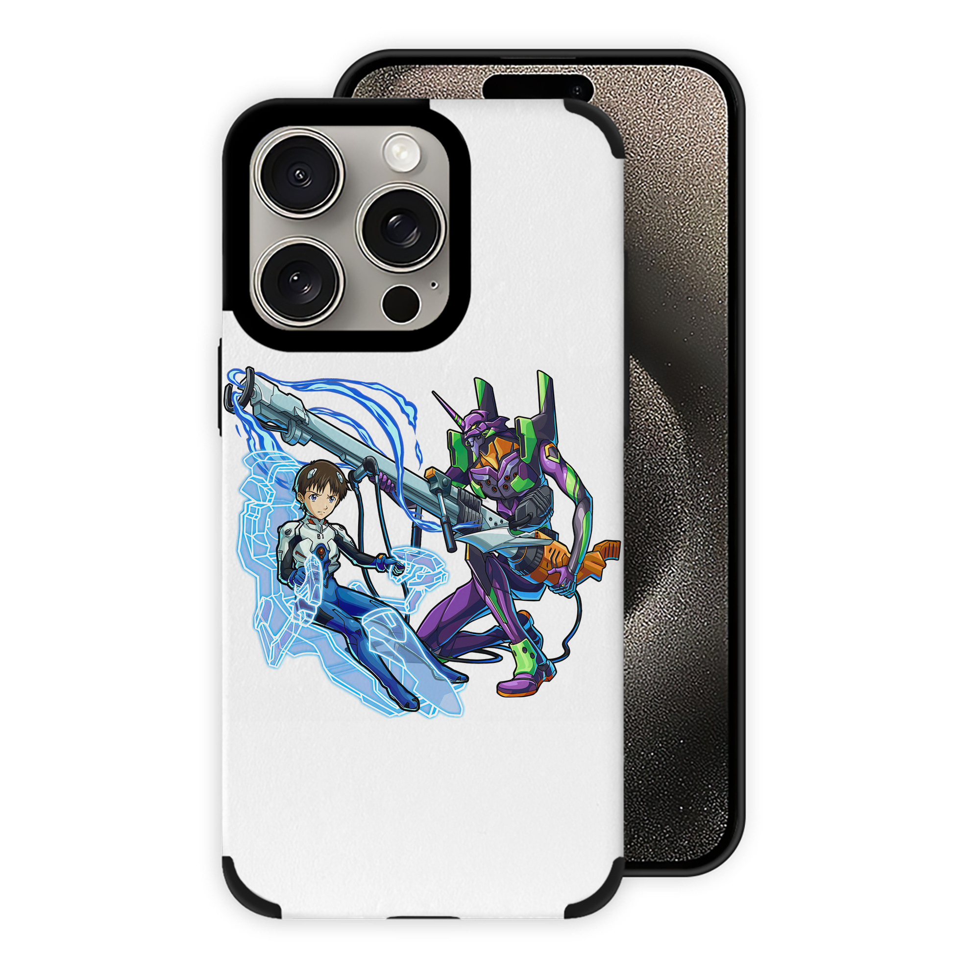 （画像用） EVA 新世紀エヴァンゲリオン 【iPhone15ProMax対応】 PUレザー スマホケース 耐衝撃＆黄変防止
