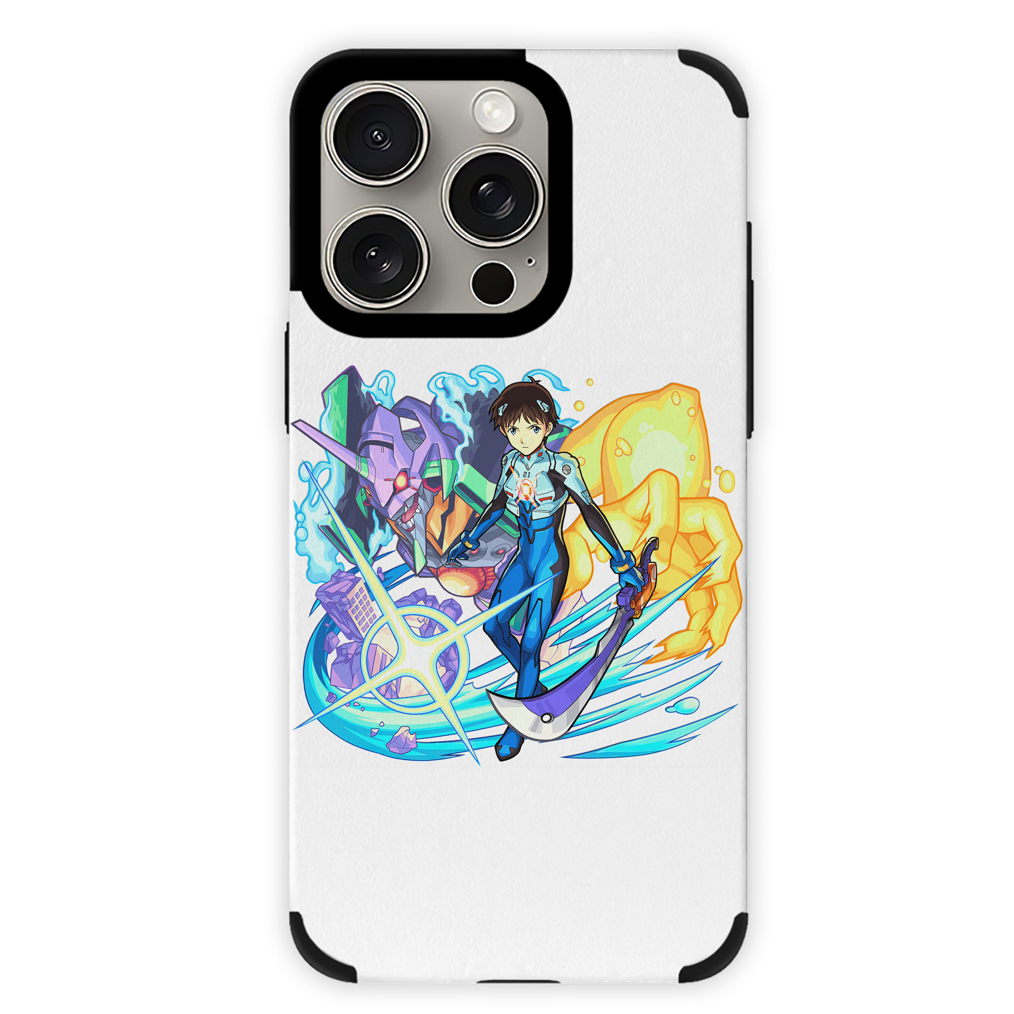 （画像用） EVA 新世紀エヴァンゲリオン 【iPhone15ProMax対応】 PUレザー スマホケース 耐衝撃＆黄変防止