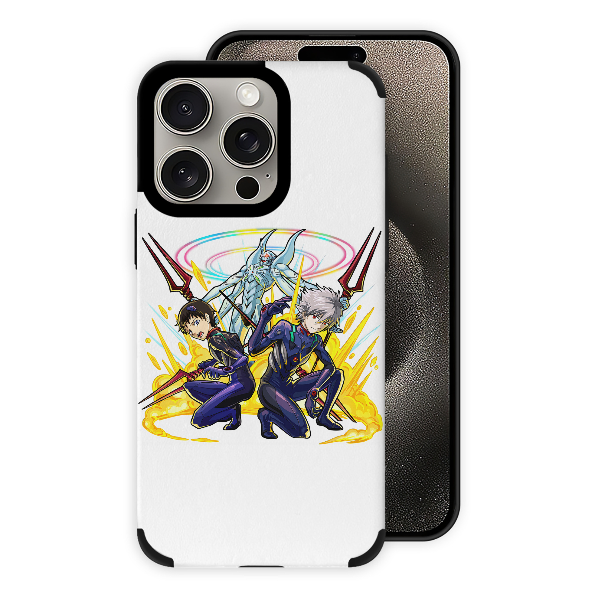 （画像用） EVA 新世紀エヴァンゲリオン 【iPhone15ProMax対応】 PUレザー スマホケース 耐衝撃＆黄変防止