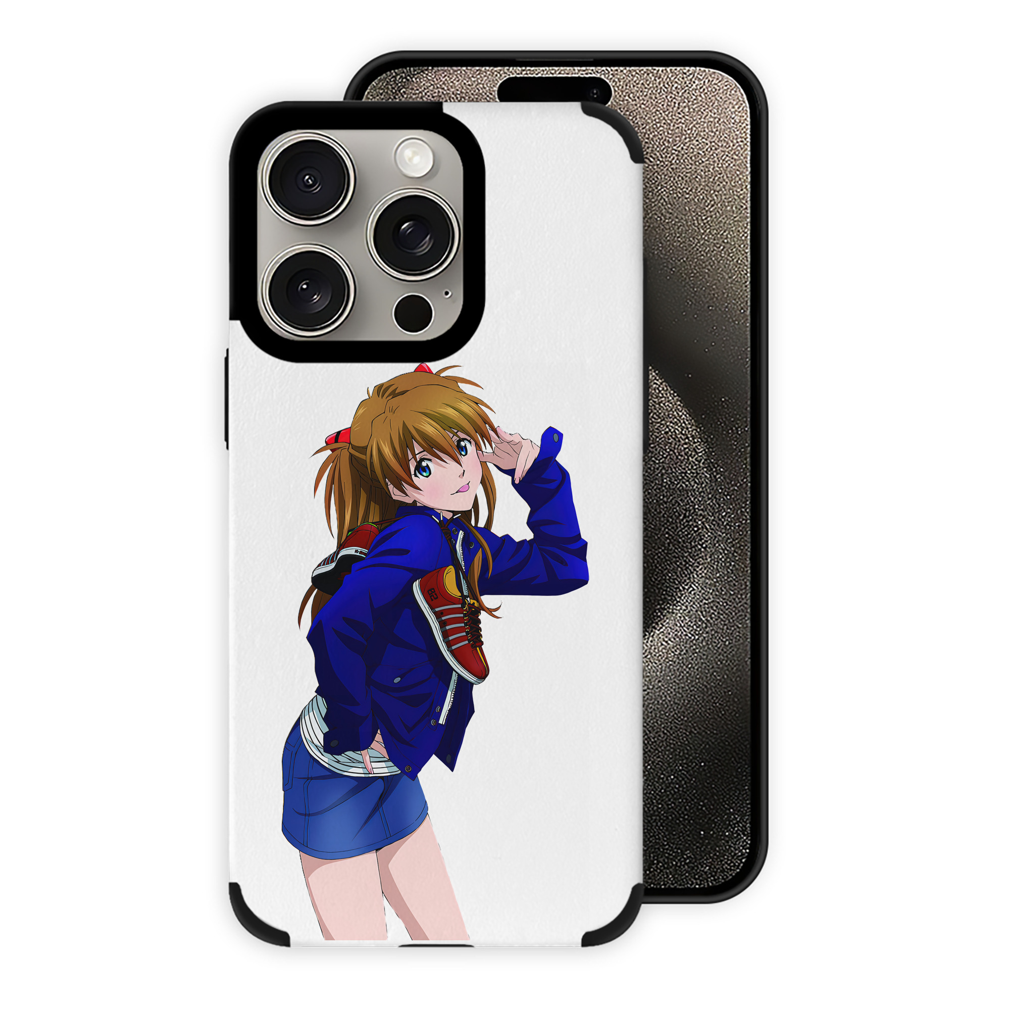 （画像用） EVA 新世紀エヴァンゲリオン 【iPhone15ProMax対応】 PUレザー スマホケース 耐衝撃＆黄変防止