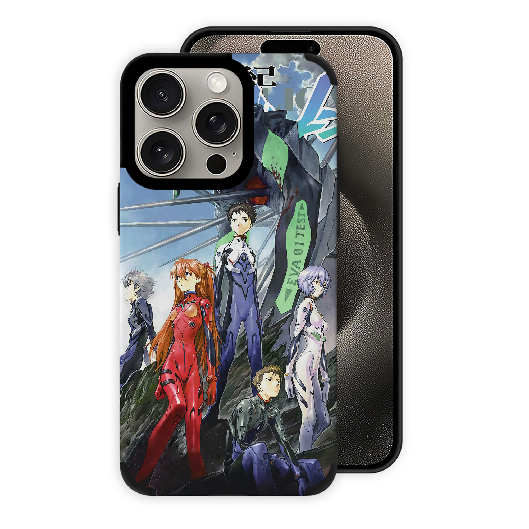 （画像用） EVA 新世紀エヴァンゲリオン 【iPhone15ProMax対応】 PUレザー スマホケース 耐衝撃＆黄変防止