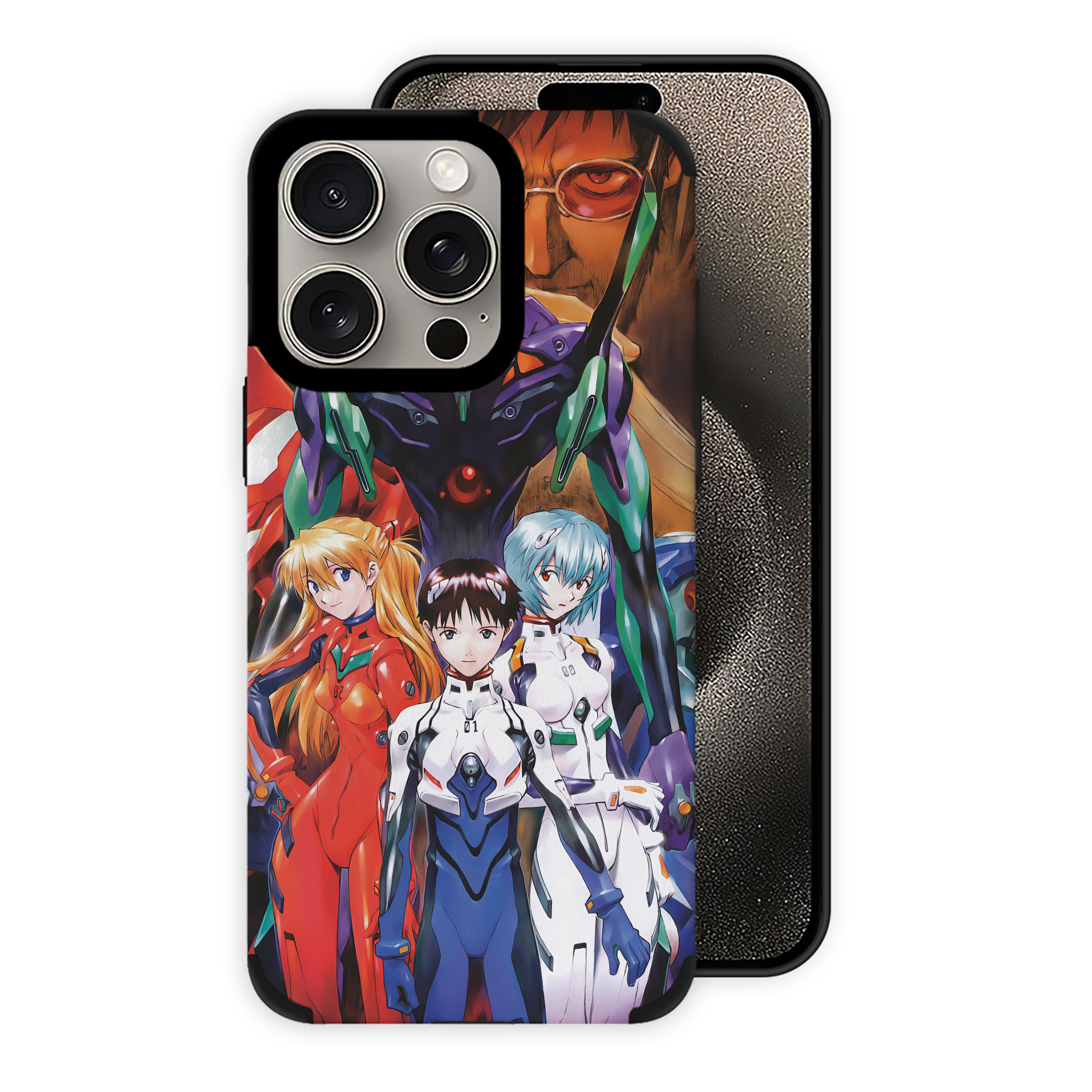 （画像用） EVA 新世紀エヴァンゲリオン 【iPhone15ProMax対応】 PUレザー スマホケース 耐衝撃＆黄変防止