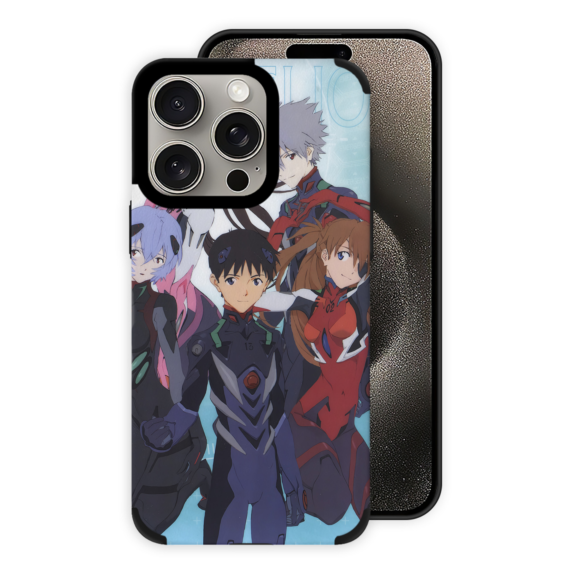 （画像用） EVA 新世紀エヴァンゲリオン 【iPhone15ProMax対応】 PUレザー スマホケース 耐衝撃＆黄変防止