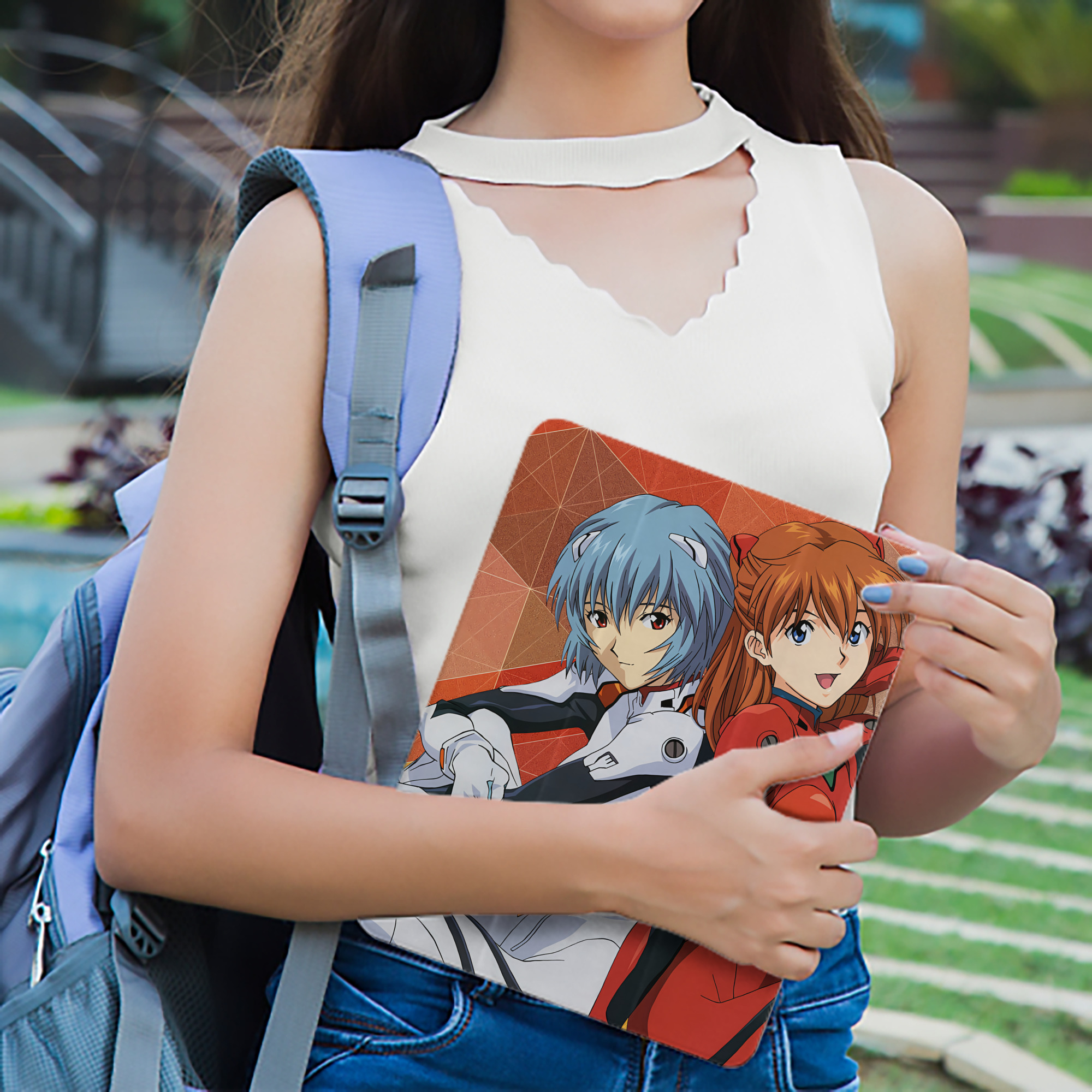 EVA 新世紀エヴァンゲリオン IPad ケース ペン収納付き 三つ折りスタンド PUレザー×シリコン 対応機種9.5/10.5/10.9インチ