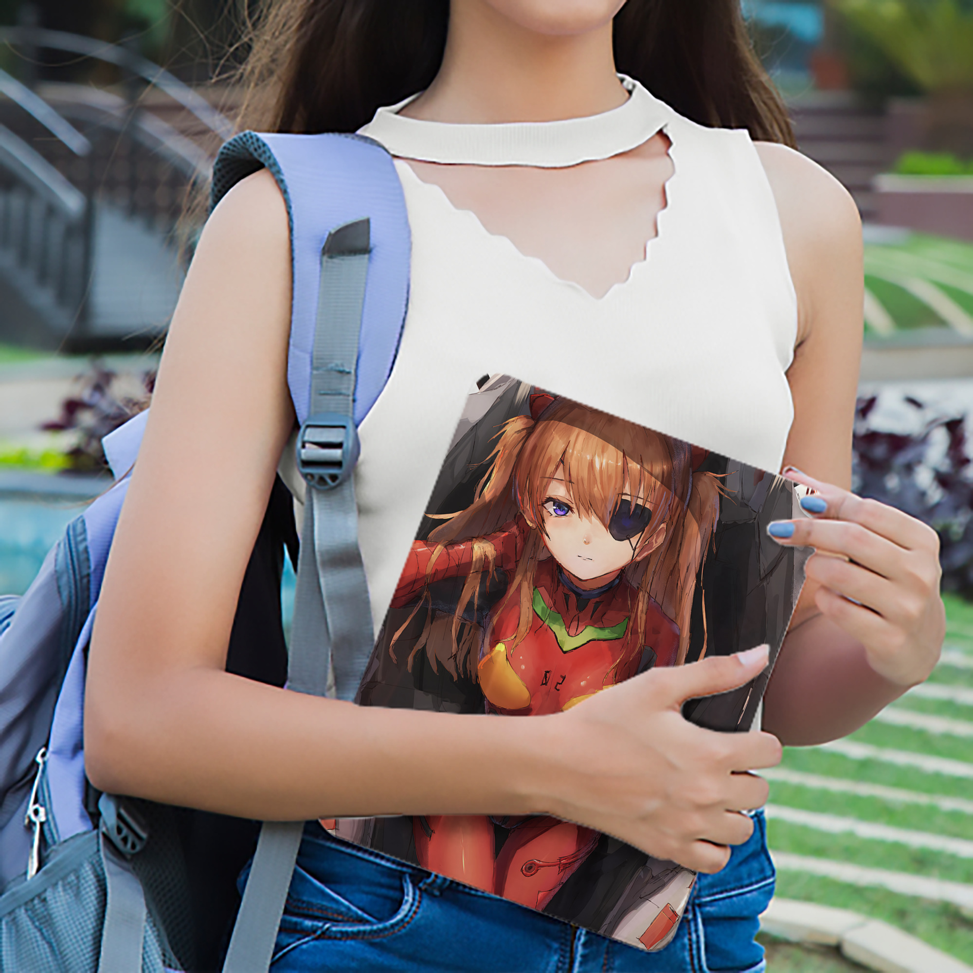 EVA 新世紀エヴァンゲリオン IPad ケース ペン収納付き 三つ折りスタンド PUレザー×シリコン 対応機種9.5/10.5/10.9インチ