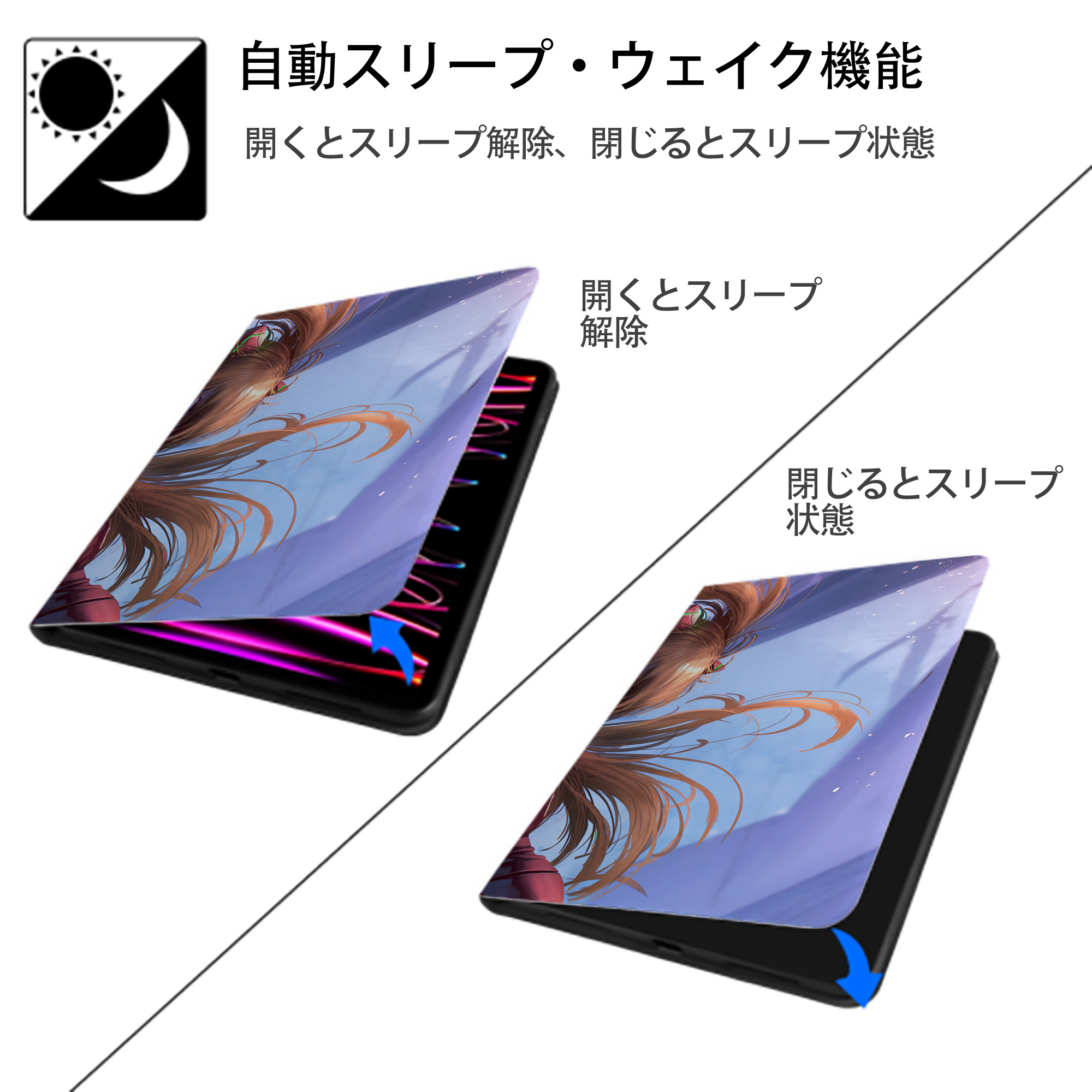 EVA 新世紀エヴァンゲリオン IPad ケース ブック型 PUレザー TPU 耐衝撃 軽量 薄型 ペン収納なし 全面保護 IPad 各モデル対応
